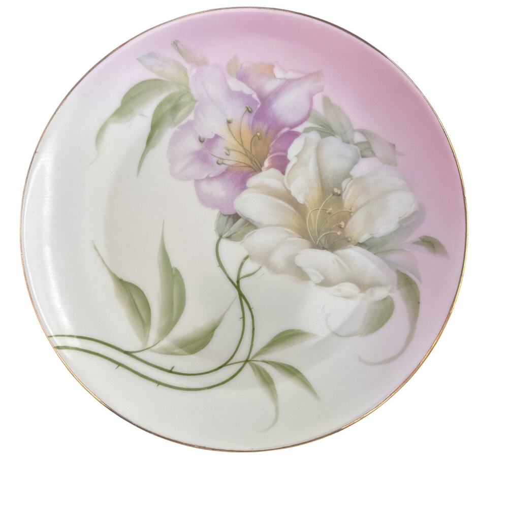 Vintage Z S and C Bavaria Hand Painted Porcelain Salad Plate